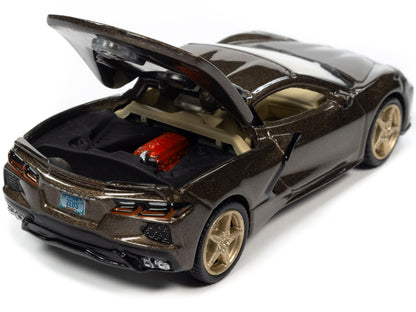 2020 Chevrolet Corvette Zeus Bronze Metallic "Sports Cars" Limited Edition 1/64 Diecast Model Car by Auto World-DiecastModeler.com