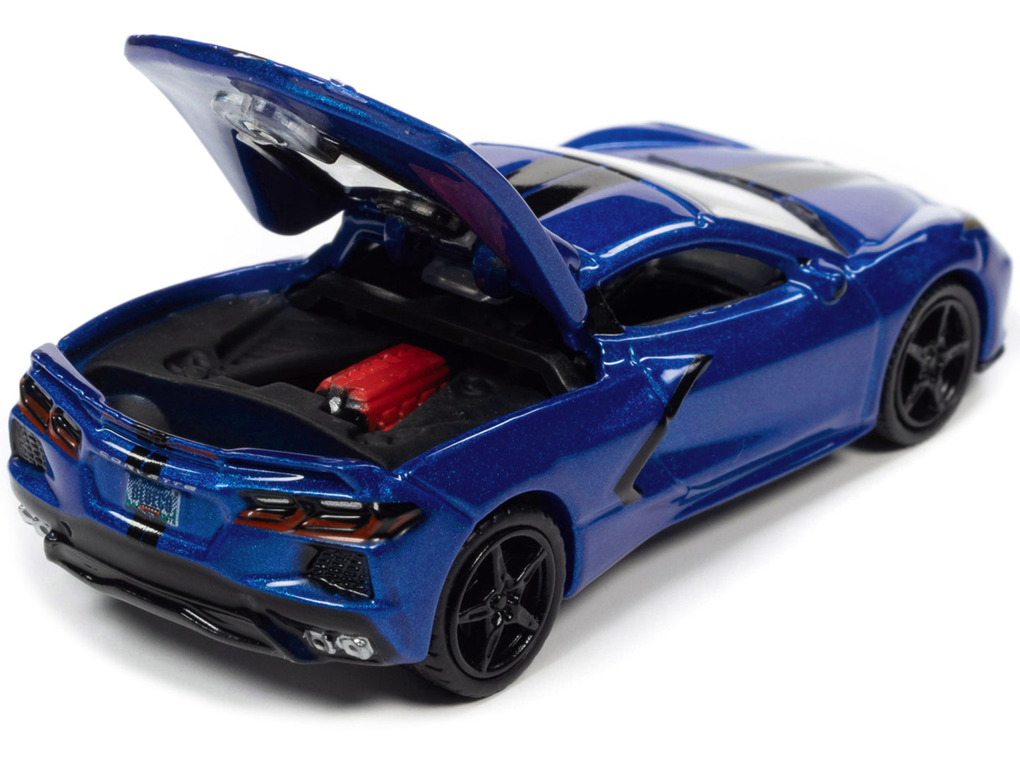2020 Chevrolet Corvette Elkhart Lake Blue Metallic "Sports Cars" Limited Edition 1/64 Diecast Model Car by Auto World-DiecastModeler.com