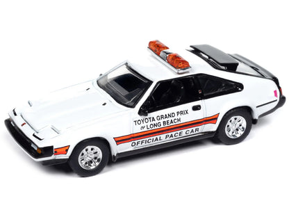 1983 Toyota Celica Supra "Toyota Grand Prix of Long Beach Official Pace Car" White "Import Legends" Series 1/64 Diecast Model Car by Auto World-DiecastModeler.com