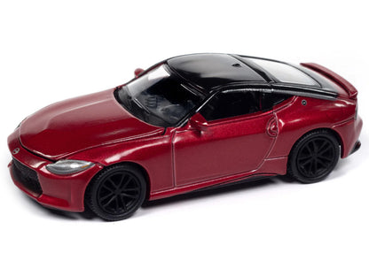 2023 Nissan Z Passion Red Metallic with Black Top "Import Legends" Series 1/64 Diecast Model Car by Auto World-DiecastModeler.com