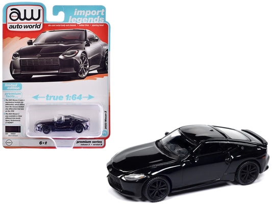 2023 Nissan Z Black Diamond "Import Legends" Series 1/64 Diecast Model Car by Auto World-DiecastModeler.com