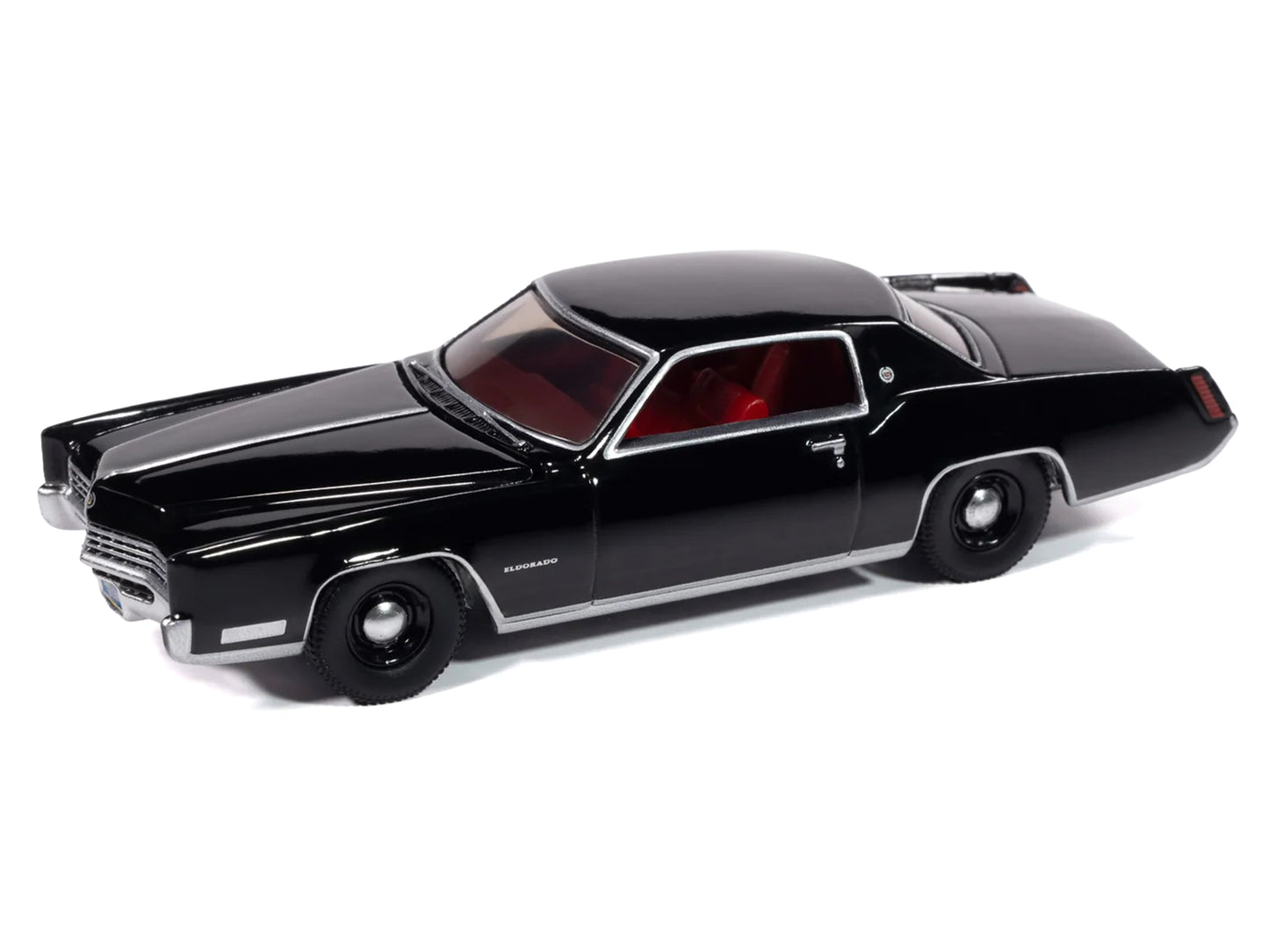 1967 Cadillac Eldorado Sable Black with Red Interior "Luxury Cruisers" Series 1/64 Diecast Model Car by Auto World