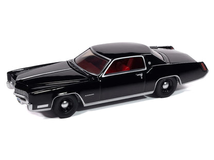 1967 Cadillac Eldorado Sable Black with Red Interior "Luxury Cruisers" Series 1/64 Diecast Model Car by Auto World