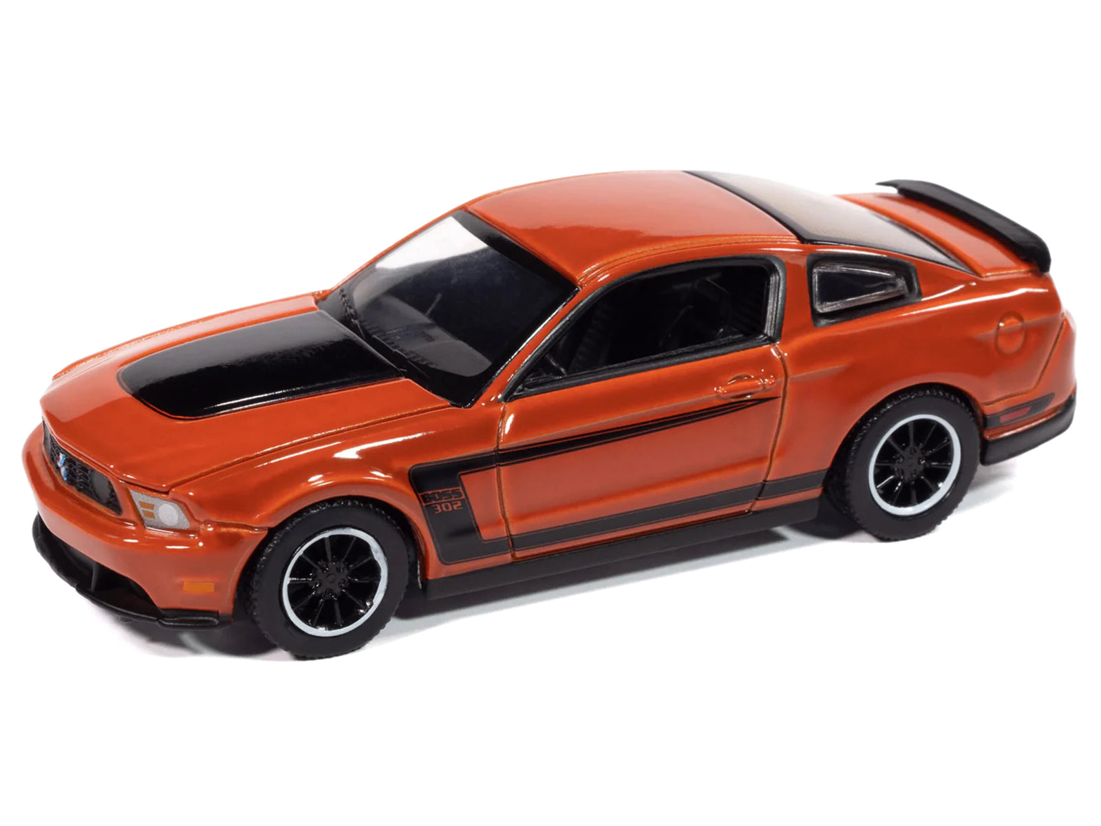 2012 Ford Mustang Boss 302 Competition Orange with Black Accents "Modern Muscle" Series 1/64 Diecast Model Car by Auto World-DiecastModeler.com