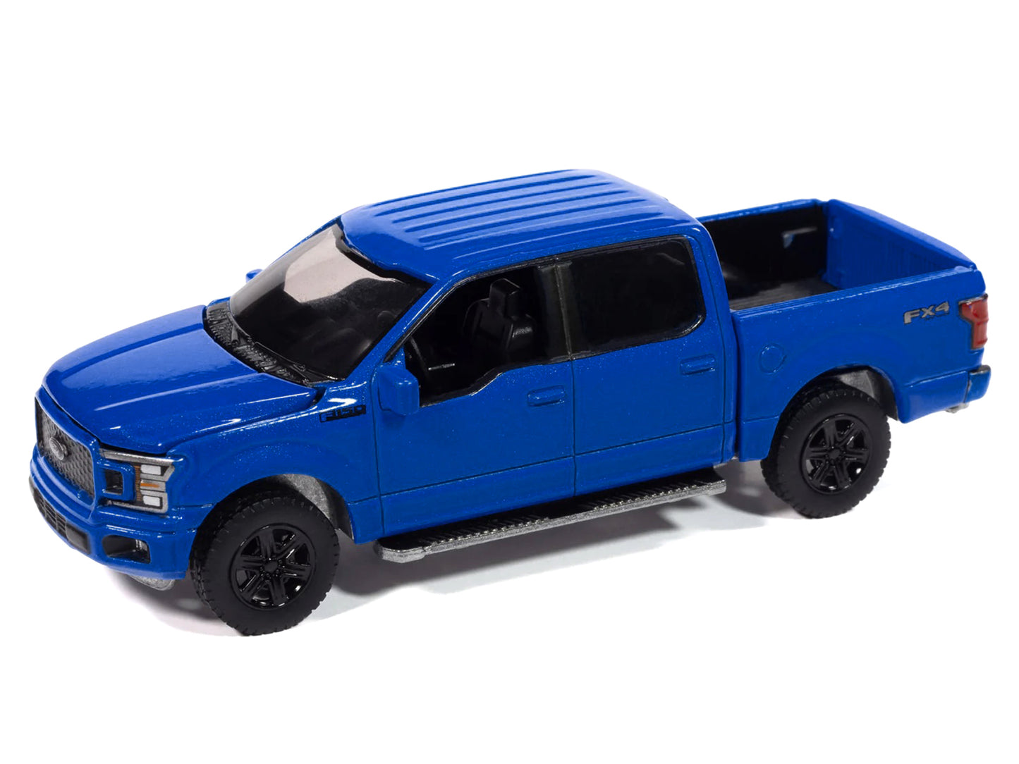 2020 Ford F-150 FX4 Black Appearance Package Pickup Truck Velocity Blue "Muscle Trucks" Series 1/64 Diecast Model Car by Auto World