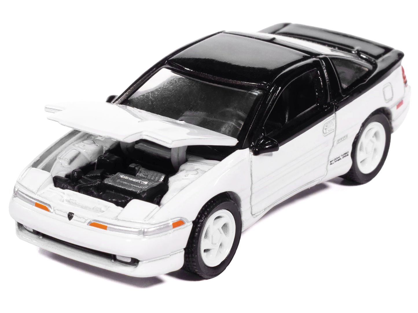 1991 Eagle Talon TSi Bright White with Black Top "Modern Muscle" Series 1/64 Diecast Model Car by Auto World