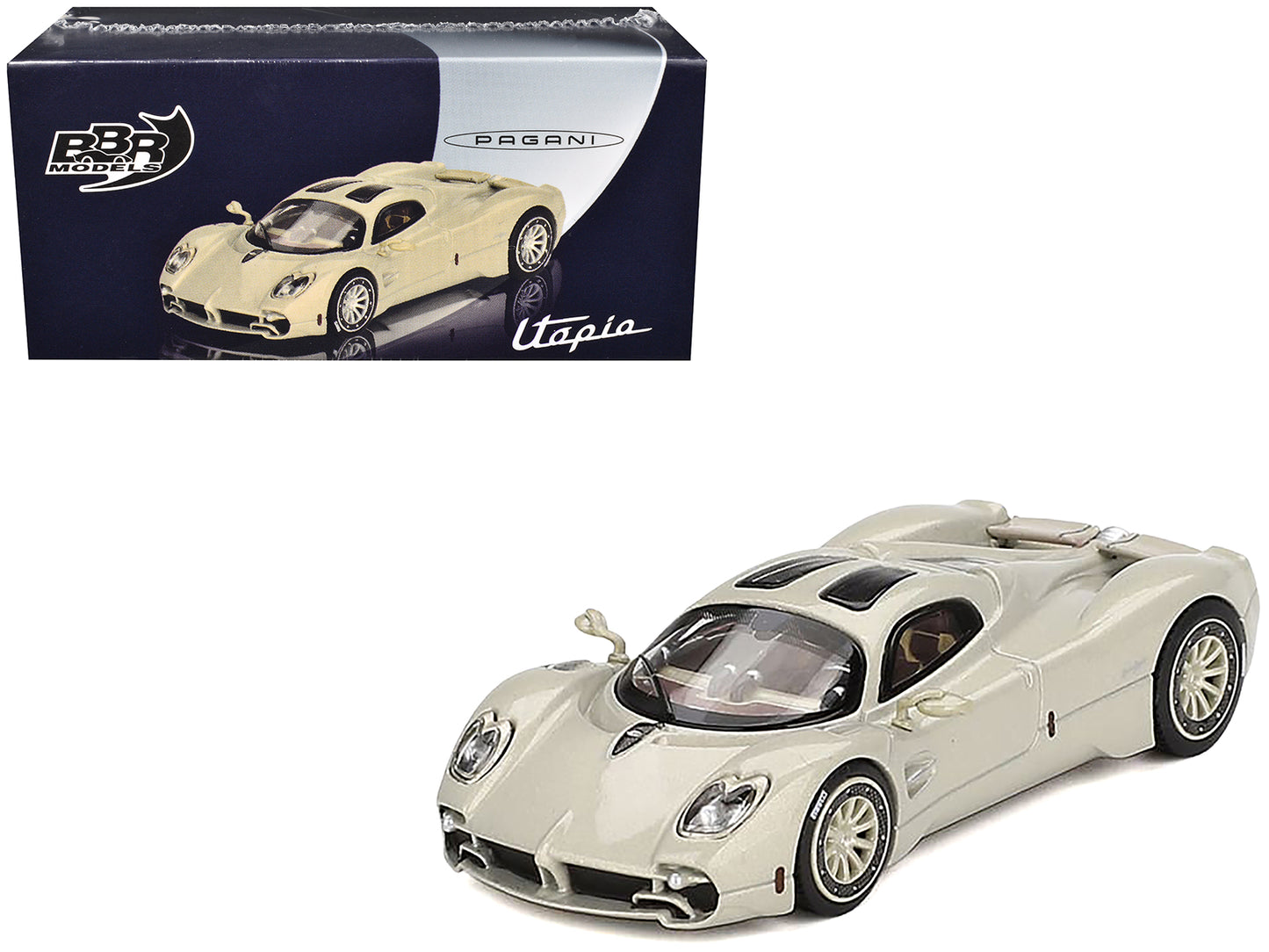 Pagani Utopia Presentation Grigio Rinascimento Silver 1/64 Diecast Model Car by BBR