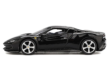 Ferrari 296 GTB Nero Daytona Black 1/64 Diecast Model Car by BBR