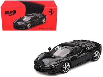 Ferrari 296 GTB Nero Daytona Black 1/64 Diecast Model Car by BBR