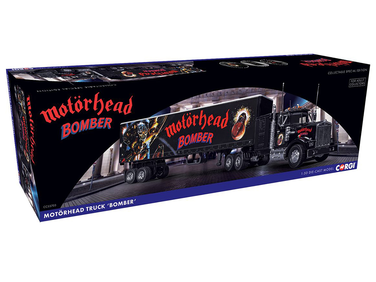 "Motorhead Bomber" Transport Truck Black 1/50 Diecast Model by Corgi