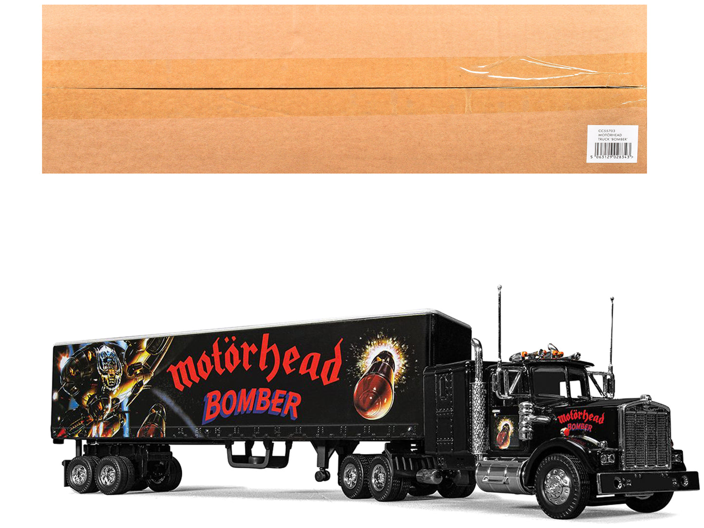 "Motorhead Bomber" Transport Truck Black 1/50 Diecast Model by Corgi-DiecastModeler.com