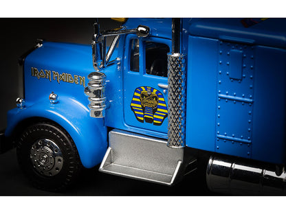 Iron Maiden "Powerslave" Transport Truck Blue "World Slavery Tour 1984-85" 1/50 Diecast Model by Corgi