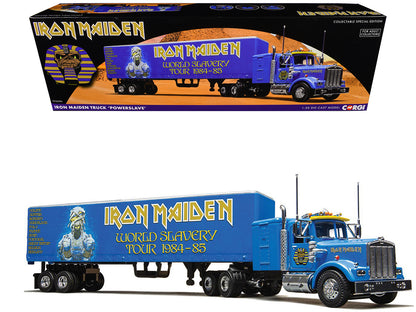 Iron Maiden "Powerslave" Transport Truck Blue "World Slavery Tour 1984-85" 1/50 Diecast Model by Corgi