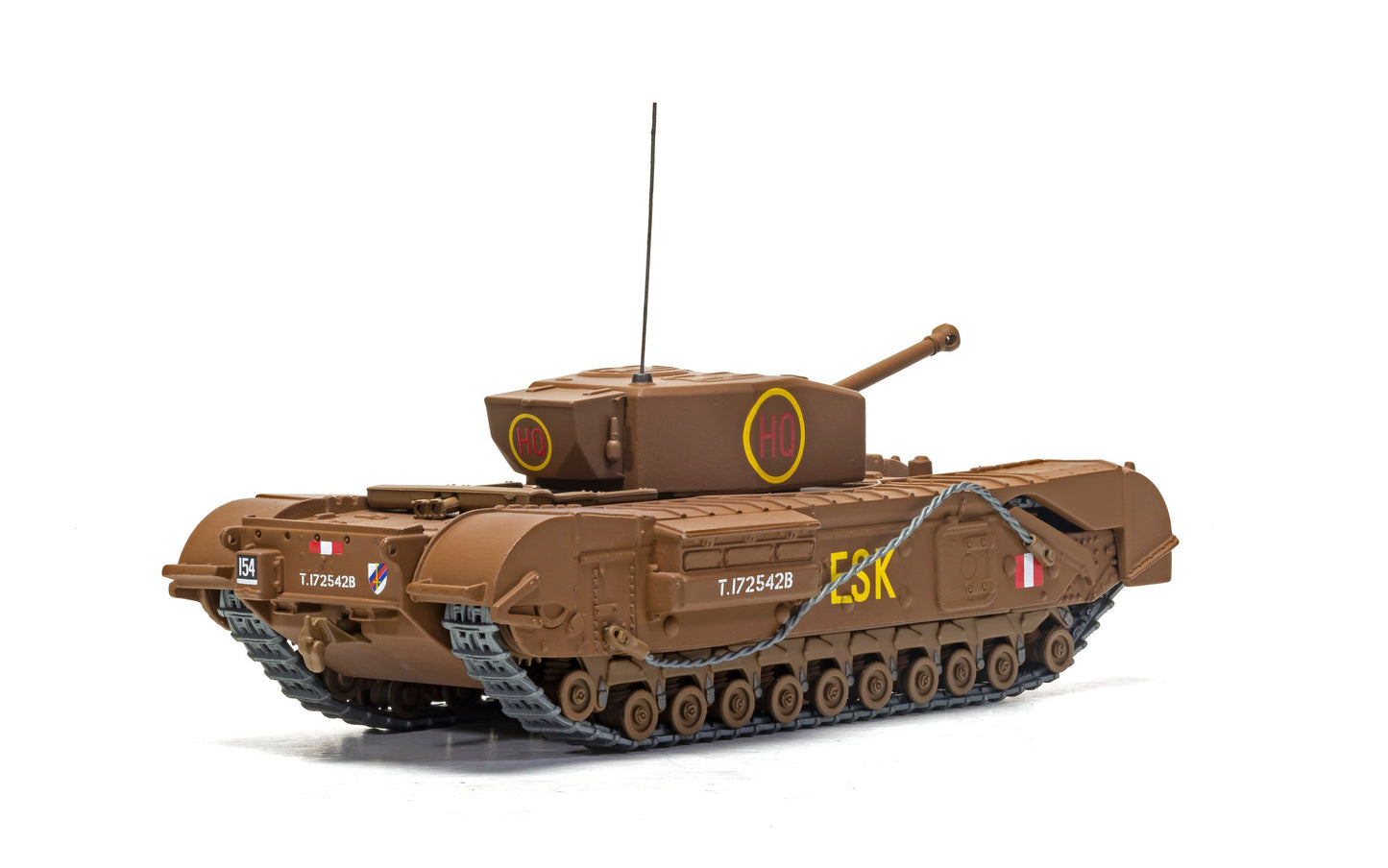 Churchill Mk.III Tank "ESK Squadron HQ C Squadron 3rd Battalion Scots Guards 6th Guards Armoured Brigade" (1943) British Royal Army "Military Legends" Series 1/50 Diecast Model by Corgi-DiecastModeler.com