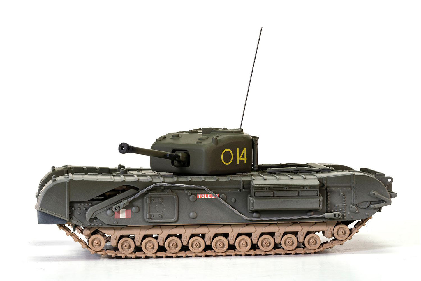 Churchill Mk.IV Tank "'To Catch a Tiger' 'Toledo' C Squadron 14 Troop 21st Army Tank Brigade Tunisia" (1943) British Royal Army "Military Legends" Series 1/50 Diecast Model by Corgi-DiecastModeler.com