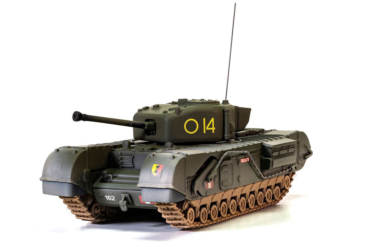 Churchill Mk.IV Tank "'To Catch a Tiger' 'Toledo' C Squadron 14 Troop 21st Army Tank Brigade Tunisia" (1943) British Royal Army "Military Legends" Series 1/50 Diecast Model by Corgi-DiecastModeler.com