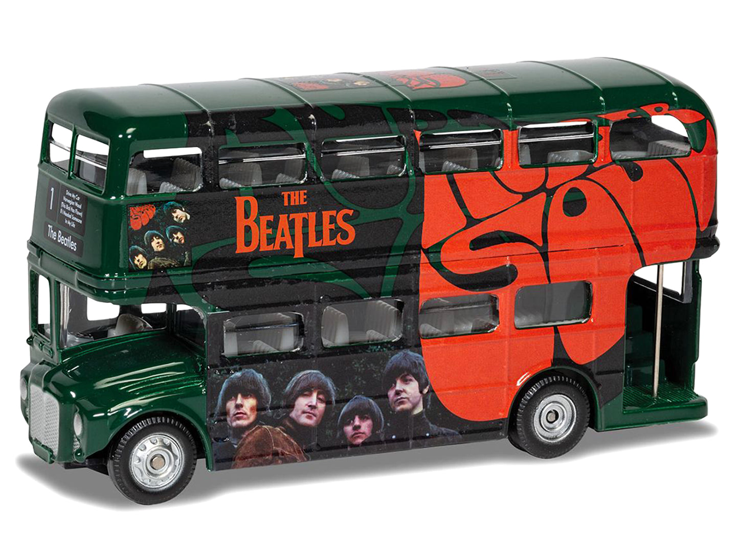 The Beatles London Double Decker Bus "Rubber Soul" Green Diecast Model Car by Corgi