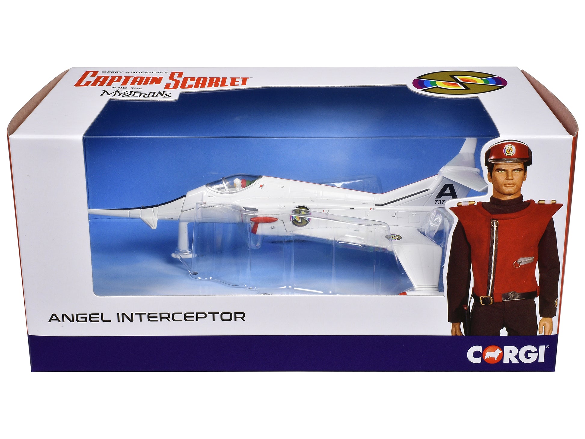 Angel Interceptor Aircraft "World Army Air Force" White "Captain Scarlet and the Mysterons" (1967-1968) TV Series Diecast Model by Corgi-DiecastModeler.com