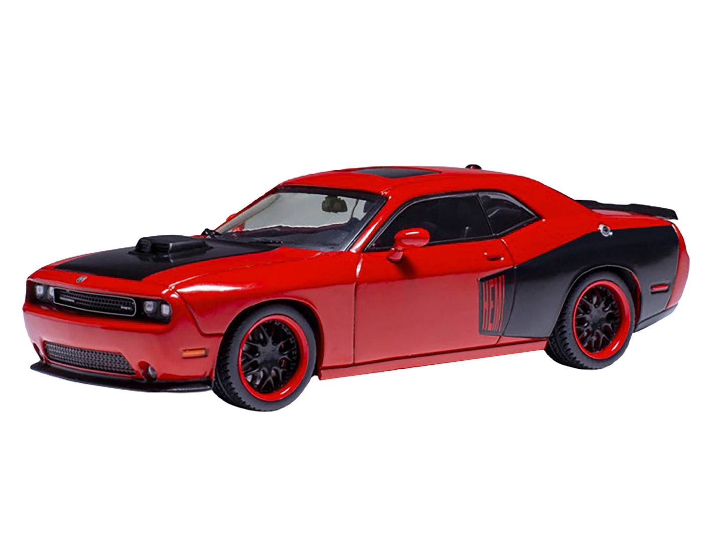 2009 Dodge Challenger SRT8 Red with Black Accents 1/43 Diecast Model by IXO Models