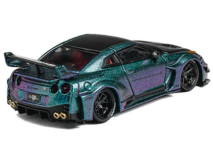 Nissan 35GT-RR "LB-Silhouette Works GT" RHD (Right Hand Drive) Magic Purple Metallic with Extra Wheels 1/64 Diecast Model Car by CM Model