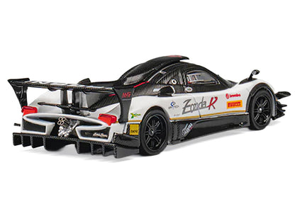Pagani Zonda Revolucion White and Carbon with Extra Wheels 1/64 Diecast Model Car by CM Model