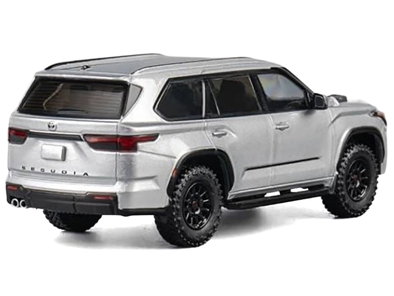 2024 Toyota Sequoia Silver Metallic 1/64 Diecast Model Car by CM Model
