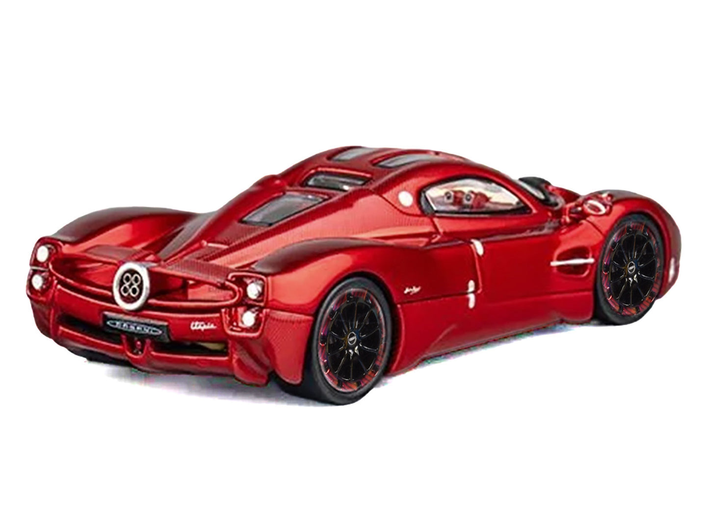 Pagani Utopia Red Metallic with Red Carbon Top 1/64 Diecast Model Car by CM Model