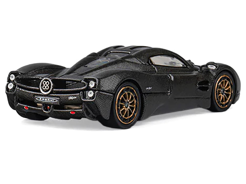 Pagani Utopia Full Carbon with Gold Wheels 1/64 Diecast Model Car by CM Model