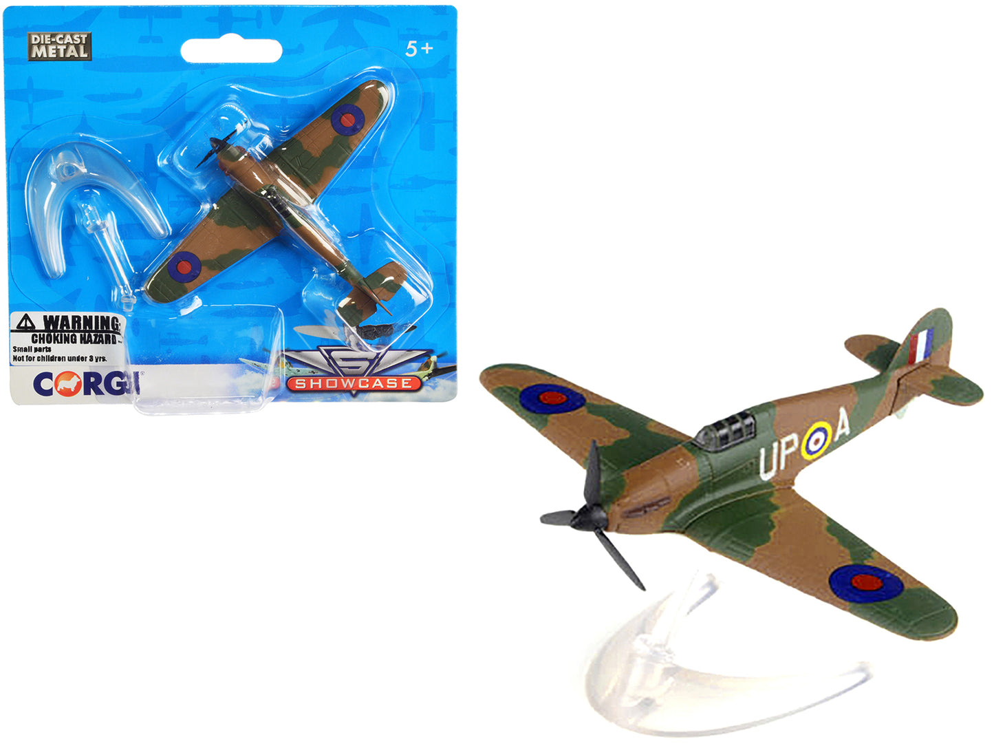 Hawker Hurricane Fighter Aircraft "RAF" "Showcase" Series Diecast Model by Corgi-DiecastModeler.com