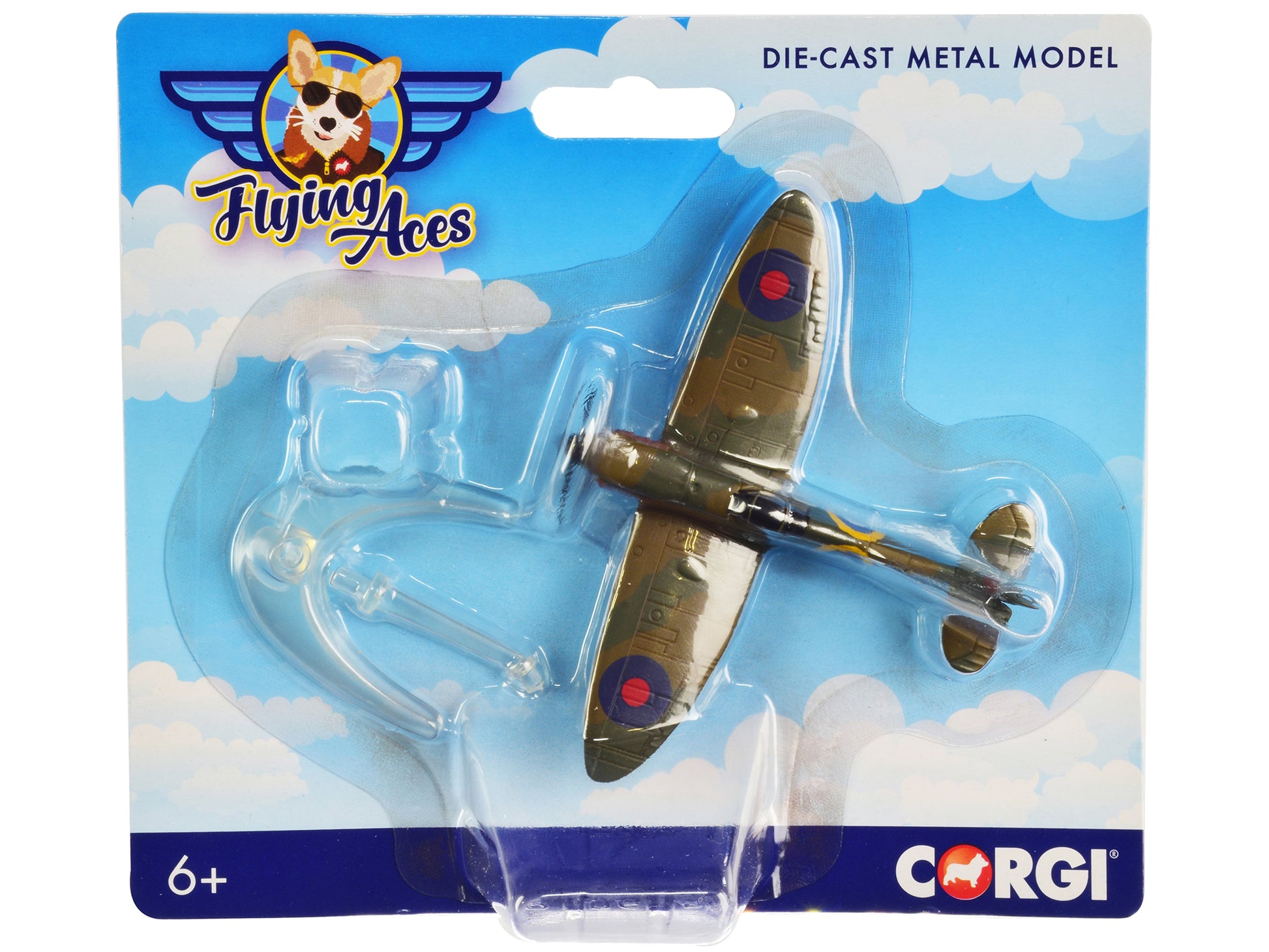 Supermarine Spitfire Fighter Aircraft "RAF" "Flying Aces" Series Diecast Model by Corgi-DiecastModeler.com