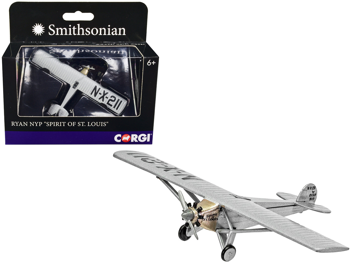 Ryan NYP N-X-211 Airplane "Spirit of St. Louis" "Smithsonian" Series Diecast Model by Corgi-DiecastModeler.com