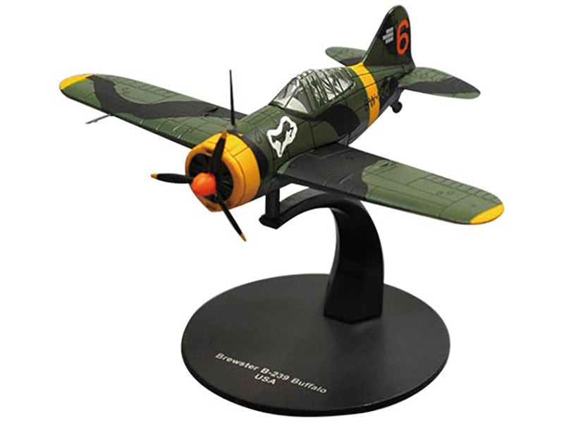 Brewster F2A Buffalo Fighter Aircraft "3rd Squadron Lentolaivue 24" Finnish Air Force 1/72 Diecast Model by DeAgostini-DiecastModeler.com