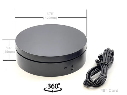 Mini Turntable Rotating Display Stand 4.75" with Black Base for 1/64 Scale Model Cars-DiecastModeler.com