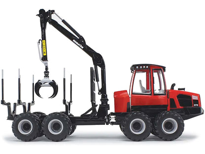 Komatsu 875.1 Forwarder Red and Black 1/32 Diecast Model by First Gear-DiecastModeler.com