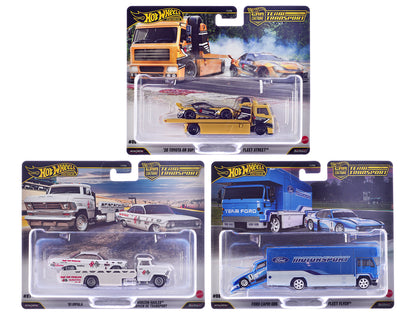"Team Transport" 3 piece Set J 2025 "Car Culture" Series Diecast Model Cars by Hot Wheels