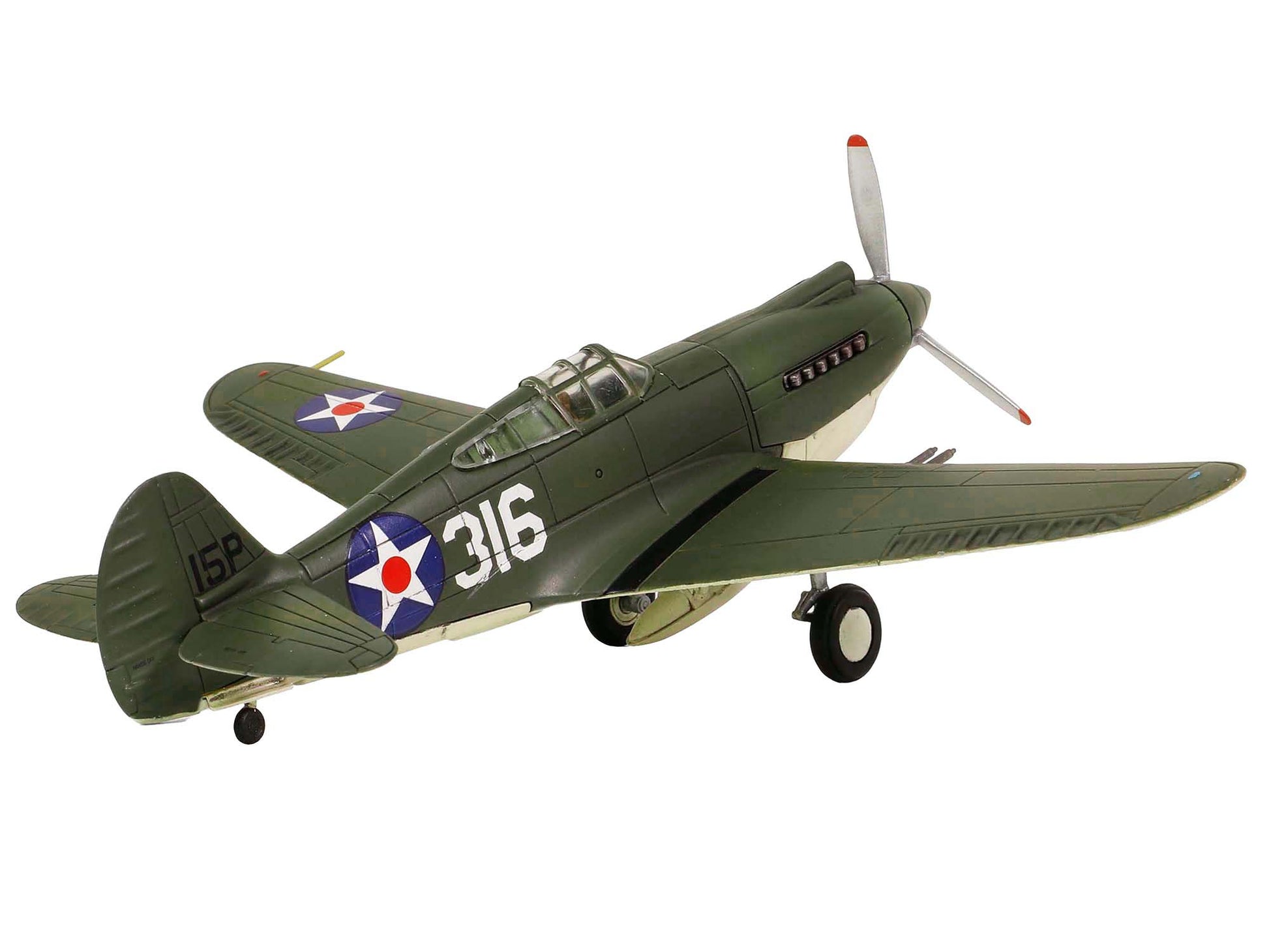 Curtiss P-40B HAWK 81A-2 (P-8127) Aircraft Fighter "47th Pursuit Squadron (15th Pursuit Group) Serial : 316/15P Hawaiian Islands Pearl Habor" (7 December 1941) "WW2 Aircrafts Series" 1/72 Diecast Model by Forces of Valor-DiecastModeler.com