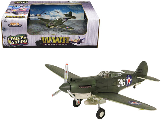 Curtiss P-40B HAWK 81A-2 (P-8127) Aircraft Fighter "47th Pursuit Squadron (15th Pursuit Group) Serial : 316/15P Hawaiian Islands Pearl Habor" (7 December 1941) "WW2 Aircrafts Series" 1/72 Diecast Model by Forces of Valor-DiecastModeler.com