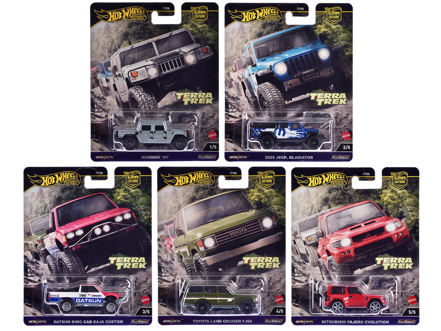"Terra Trek" 5 piece Set "Car Culture" 2024 Series C Diecast Model Cars by Hot Wheels-DiecastModeler.com