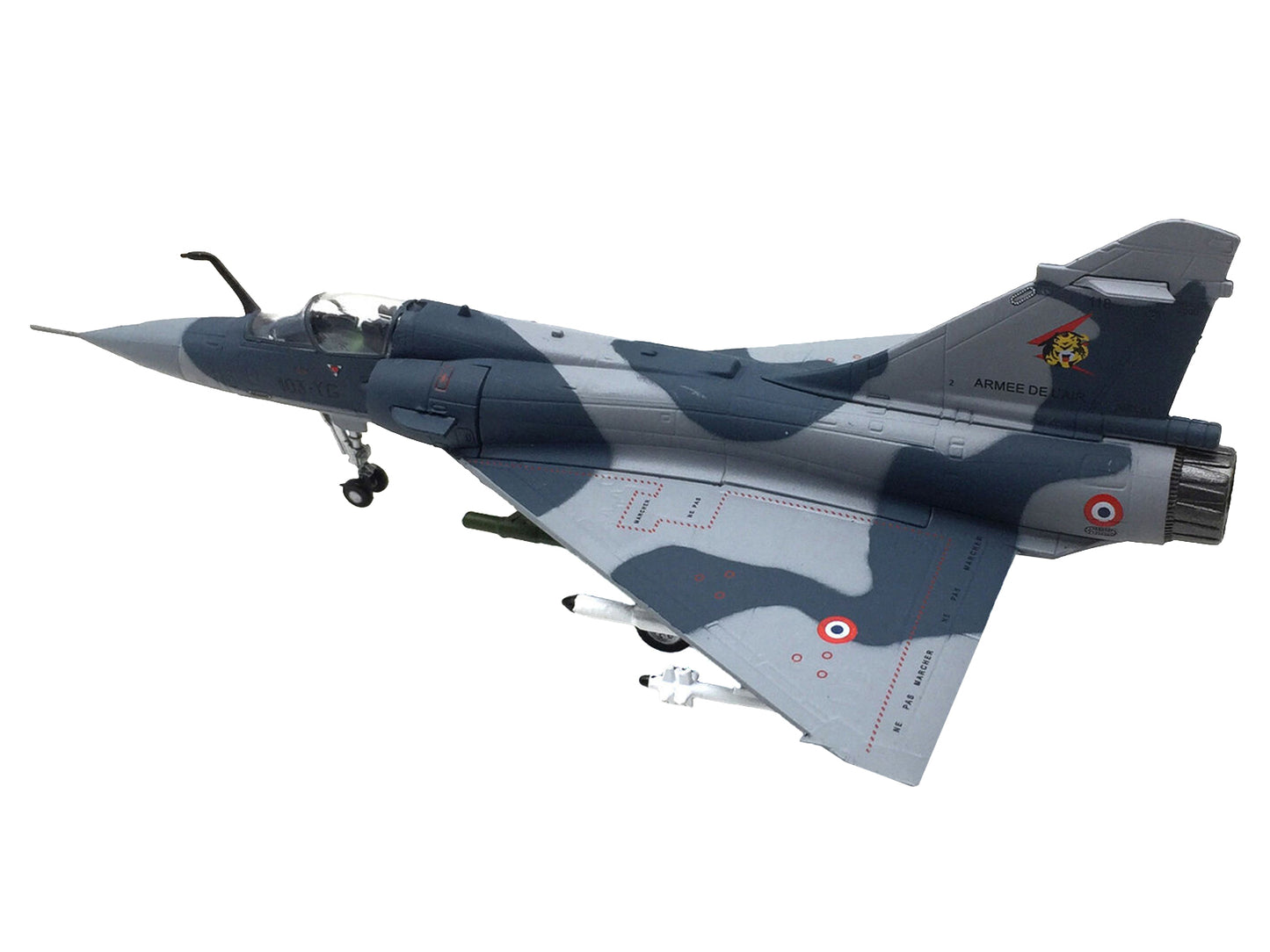 Dassault Mirage 2000C Fighter Aircraft "EC 1/12 Cambresis SPA 162 Tigre NATO Tiger Meet Belgium" (2009) Armee de l'Air (French Air Force)  1/100 Diecast Model Airplane-DiecastModeler.com