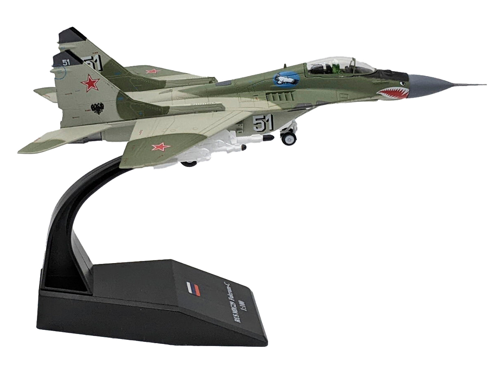 Mikoyan-Gurevich MiG-29 Fighter Aircraft "120th GvIAP Domna Airfield" (2001) Russian Air Force 1/100 Diecast Model Airplane-DiecastModeler.com