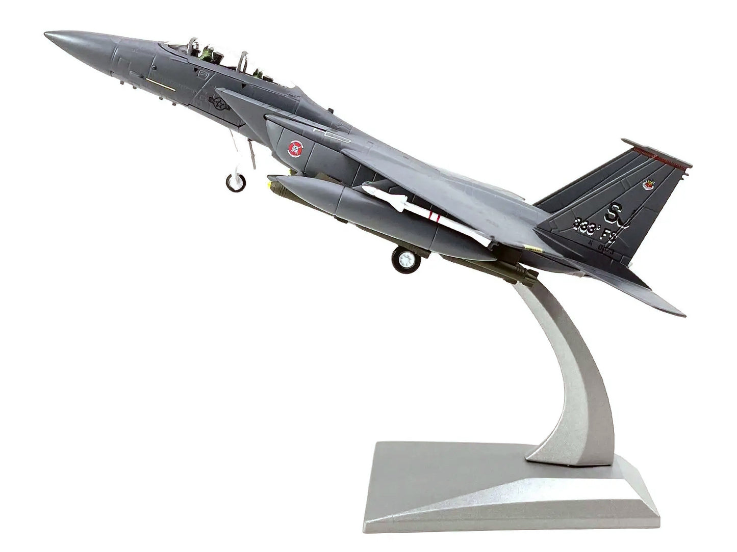 McDonnell Douglas F-15E Strike Eagle Aircraft "Lancers, 333rd Fighter Squadron 4th Fighter Wing 9th Air Force Air Combat Command Seymour Johnson Air Force Base" (2012) United States Air Force 1/100 Diecast Model Airplane