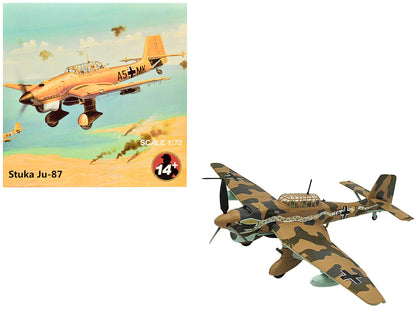 Junkers Ju 87R Trop Stuka Bomber Aircraft "Immelmann 6./StG 2 Libya" (1941) German Luftwaffe 1/72 Diecast Model Airplane-DiecastModeler.com