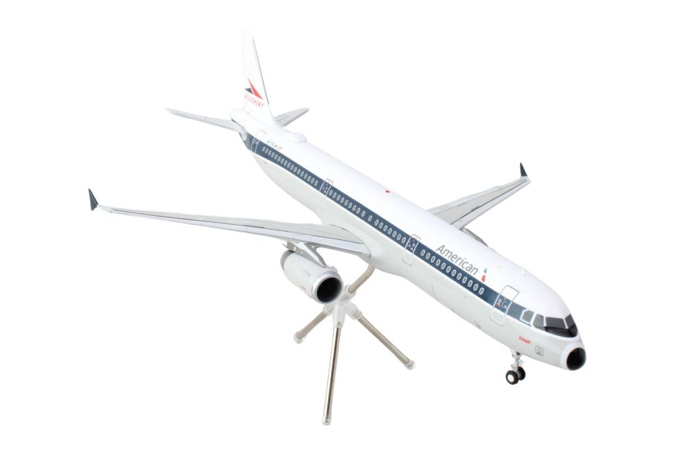Airbus A321 Commercial Aircraft "American Airlines - Allegheny" (N579UW) White with Blue Stripes "Gemini 200" Series 1/200 Diecast Model Airplane by GeminiJets-DiecastModeler.com