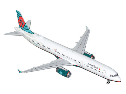 Airbus A321 Commercial Aircraft "American Airlines - America West Heritage Livery" (N580UW) White with Tail Graphics "Gemini 200" Series 1/200 Diecast Model Airplane by GeminiJets