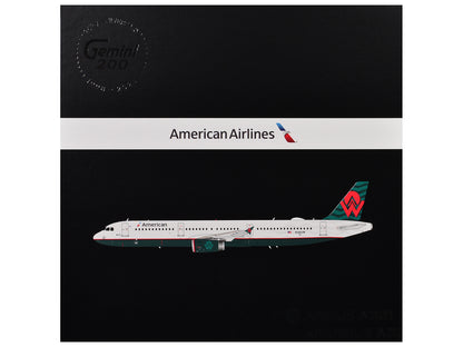 Airbus A321 Commercial Aircraft "American Airlines - America West Heritage Livery" (N580UW) White with Tail Graphics "Gemini 200" Series 1/200 Diecast Model Airplane by GeminiJets
