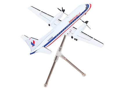 Saab 340B Commercial Aircraft "American Eagle" (N389AE) White with Red and Blue Stripes "Gemini 200" Series 1/200 Diecast Model Airplane by GeminiJets-DiecastModeler.com