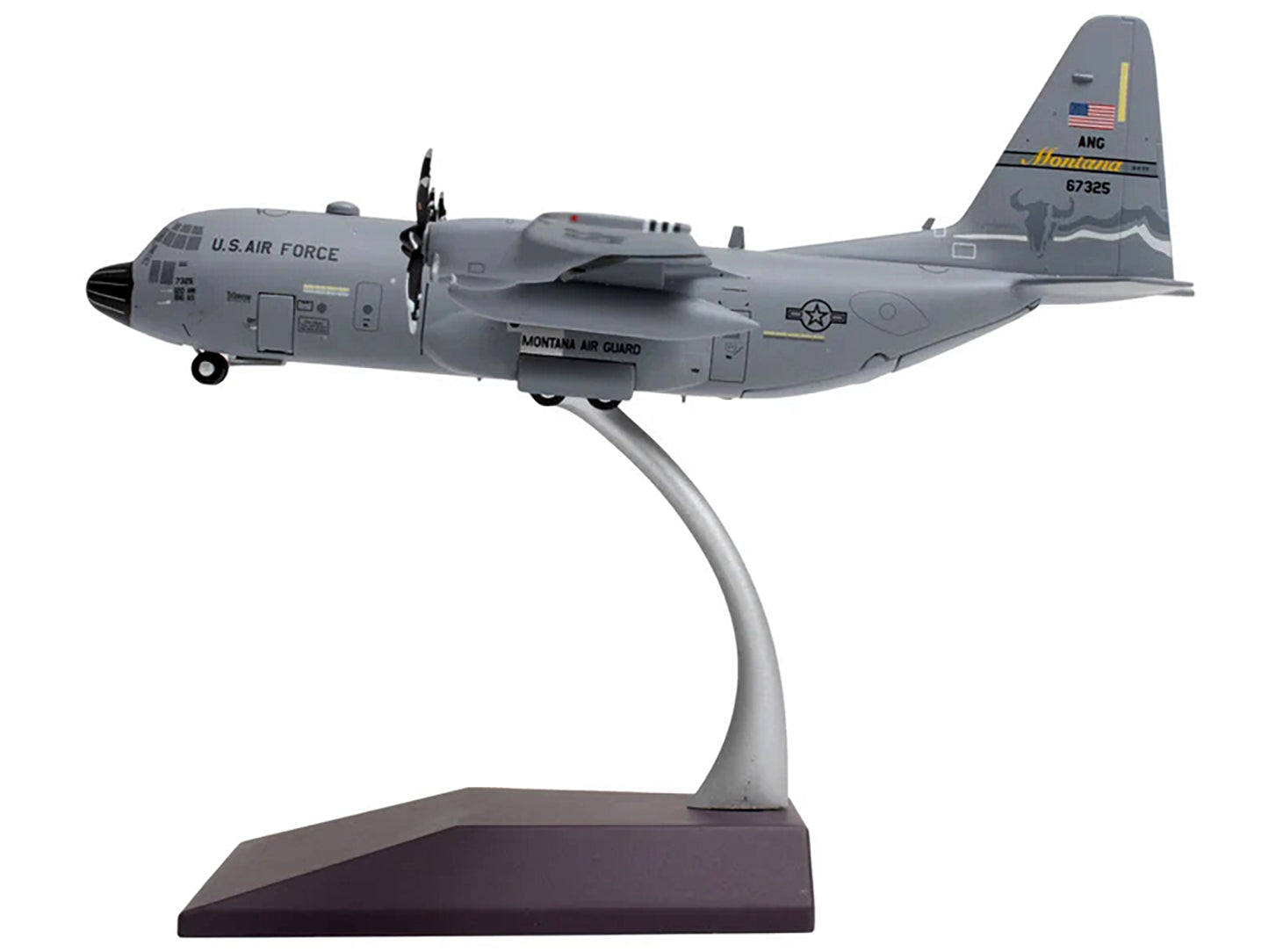 Lockheed C-130H3 Hercules Transport Aircraft "Montana Air National Guard Great Falls ANGB" United States Air Force "Gemini 200" Series 1/200 Diecast Model Airplane by GeminiJets