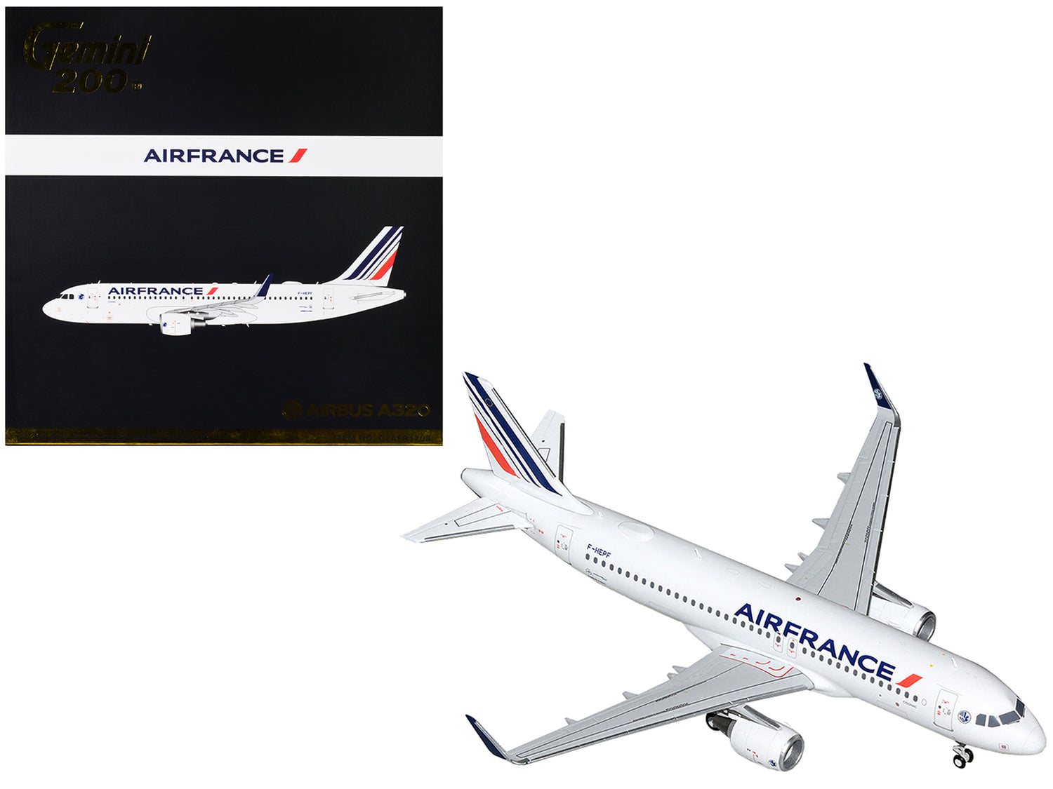 Airbus A320 Commercial Aircraft "Air France" White with Tail Stripes "Gemini 200" Series 1/200 Diecast Model Airplane by GeminiJets-DiecastModeler.com