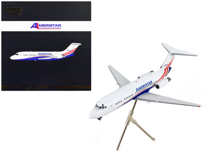 McDonnell Douglas DC-9-15F Commercial Aircraft "Ameristar Air Cargo" White with Blue and Red Stripes "Gemini 200" Series 1/200 Diecast Model Airplane by GeminiJets-DiecastModeler.com