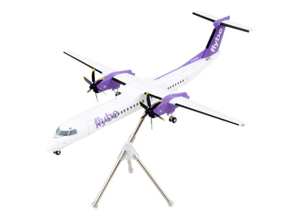 Bombardier Q400 Commercial Aircraft "Flybe" (G-ECOE) White with Purple Tail "Gemini 200" Series 1/200 Diecast Model Airplane by GeminiJets